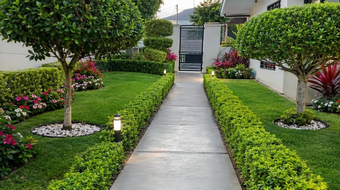 Careful landscaping work through the seasons